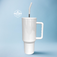 Load image into Gallery viewer, 40oz Sleek Handled Sublimation- Stainless Steel Straw