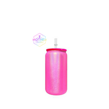 Load image into Gallery viewer, Pink 16oz Glass Sublimation Tumbler