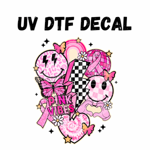 #030- Pink Vibes - UV DTF 3.5in Decal