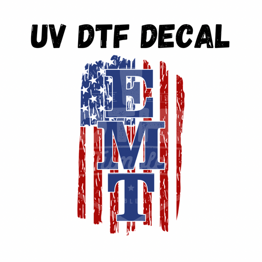 #141- EMT Flag- UV DTF 4in Decal