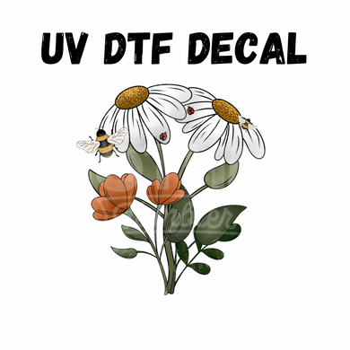 #207 - Daisy and Bee - UV DTF 4in Decal