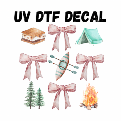 #316- Camping Girl - UV DTF 4in Decal