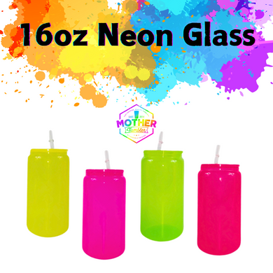 16oz Neon Glass Can