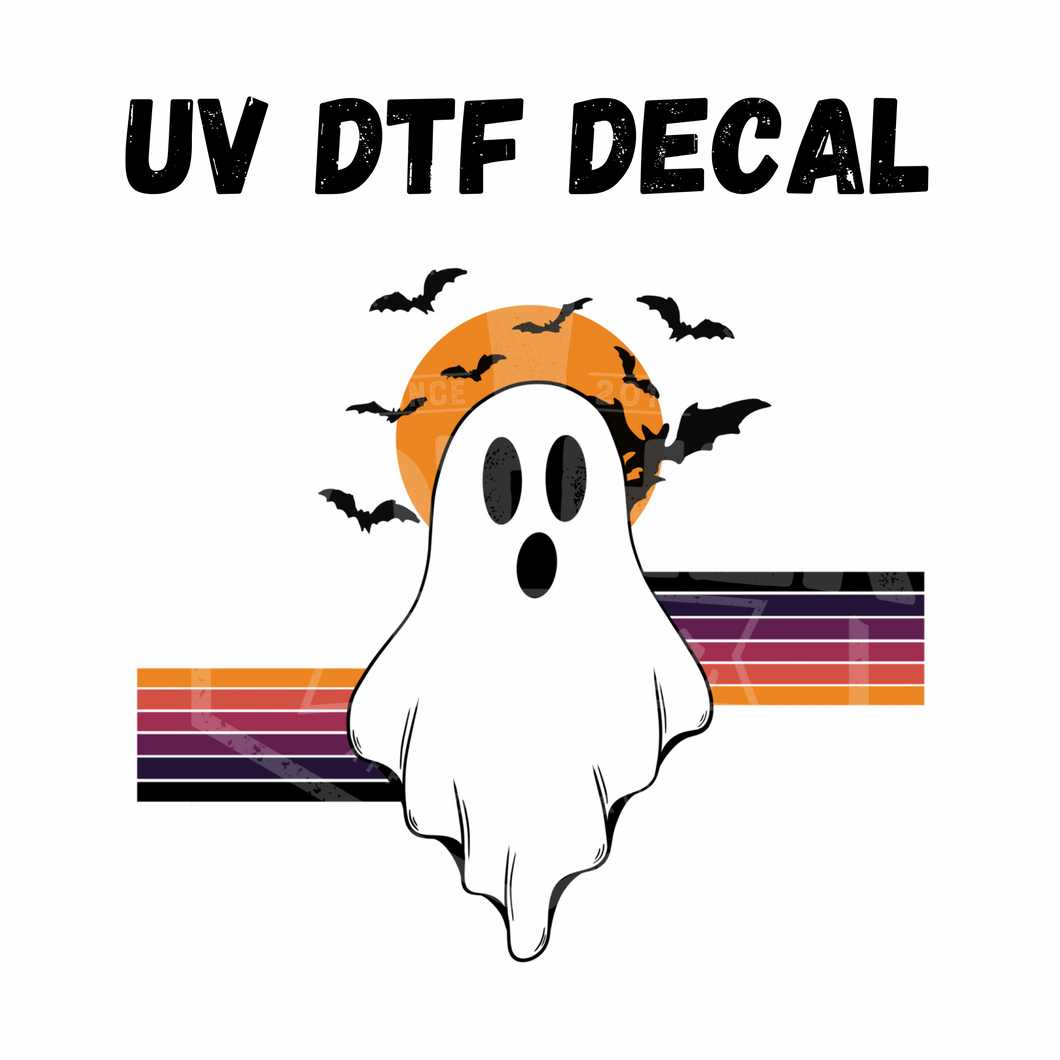 Batty Ghost UV DTF 3.5in Tumbler Decal