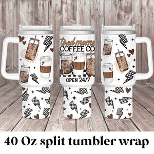 #267- Tired Moms Coffee Co - UV DTF 40oz Wrap