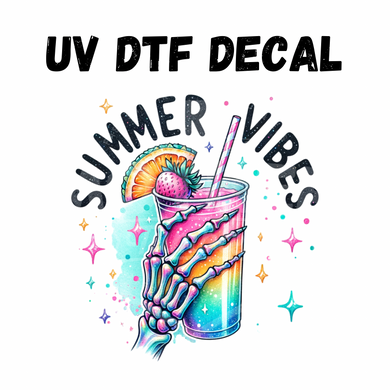 #307- Skelly Summer Vibes - UV DTF 4in Decal