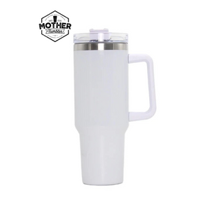 40oz Sublimation Tumbler-White Handle