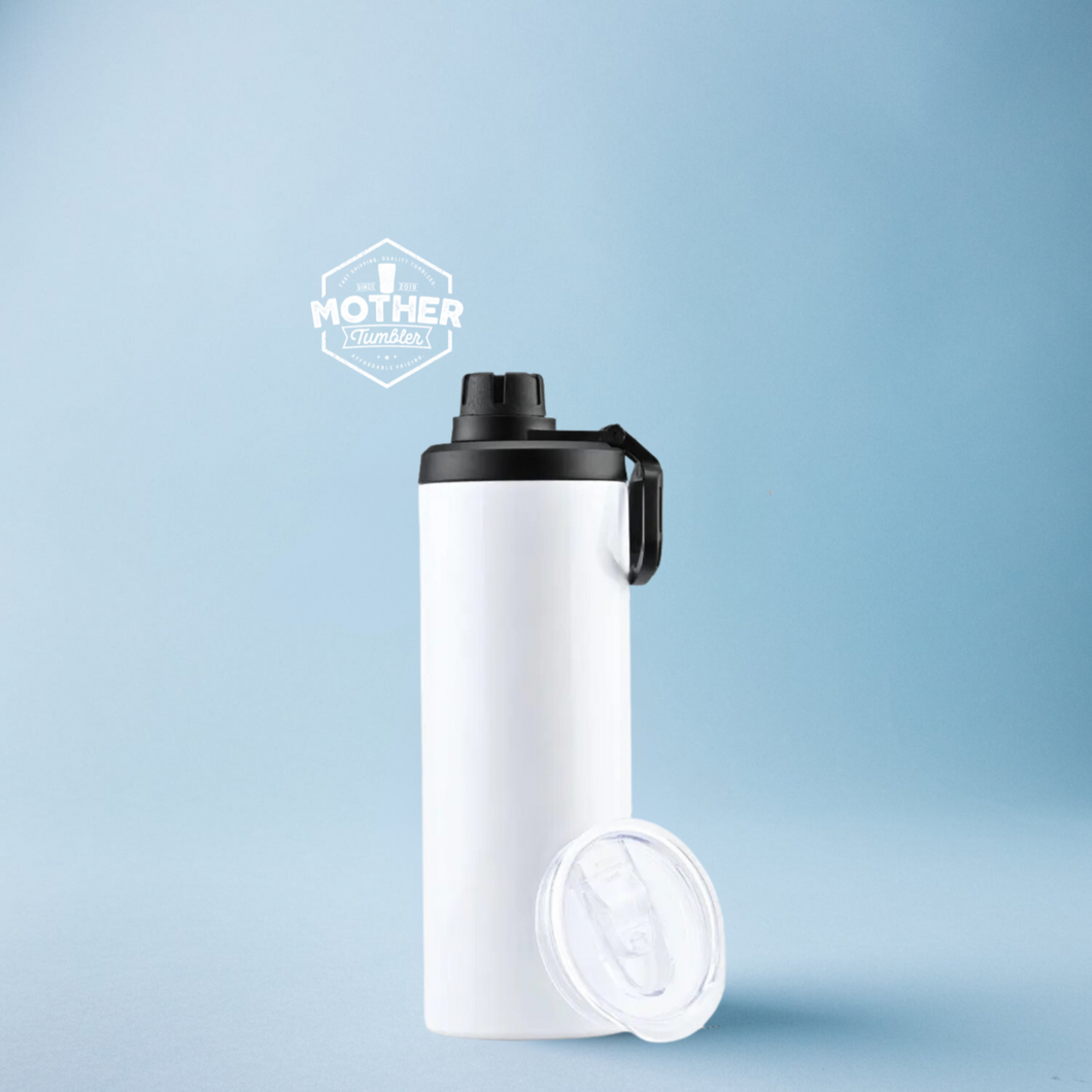 20oz Sublimation Water Bottle- 2 lids