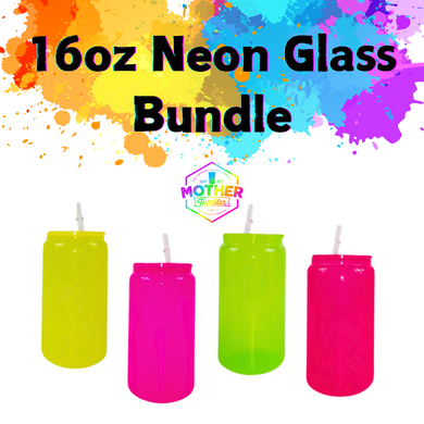 Bundle- 16oz Neon Glass Can