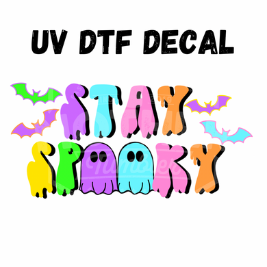 Neon Stay Spooky UV DTF 3.5in Decal 