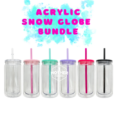 12oz ACRYLIC Snow Globe- BUNDLE