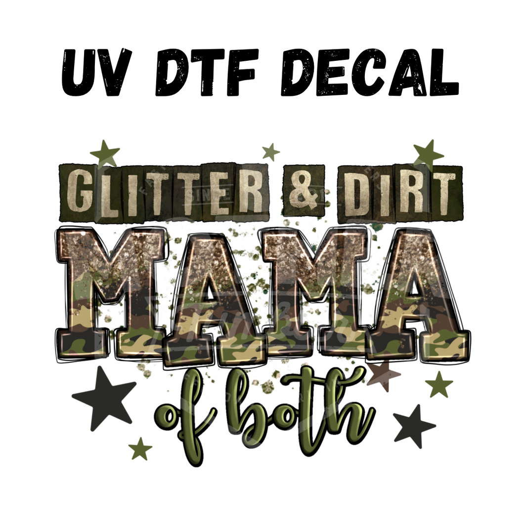 #123- Mama of both- UV DTF 4in Decal