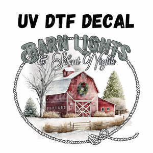 #126- Barn Lights- UV DTF 4in Decal