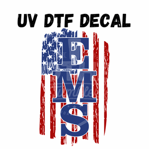 #143- EMS Flag- UV DTF 4in Decal