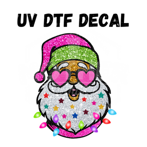 #093- Sparkle Santa - UV DTF 4in Decal