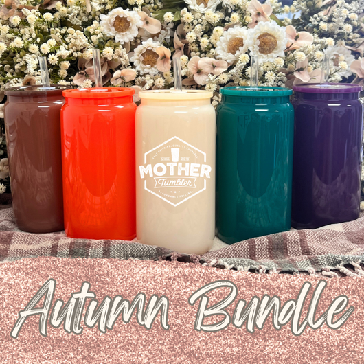 Bundle- 16oz Autumn Glass Can