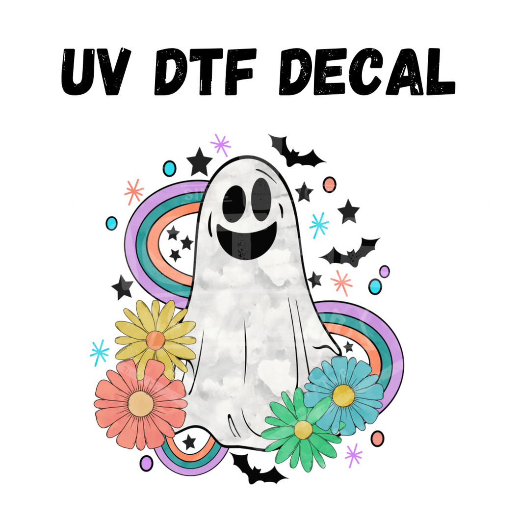 #043 - Groovy Ghost - UV DTF 3.5in Decal