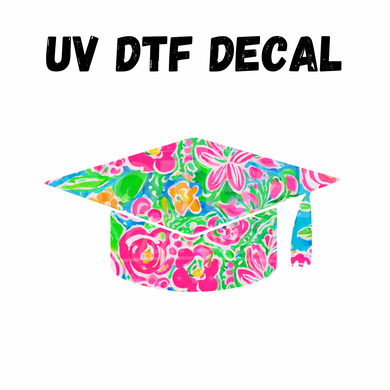 #261- Floral Cap- UV DTF 4in Decal
