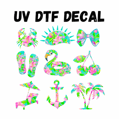 #247- Preppy Summer - UV DTF 4in Decal