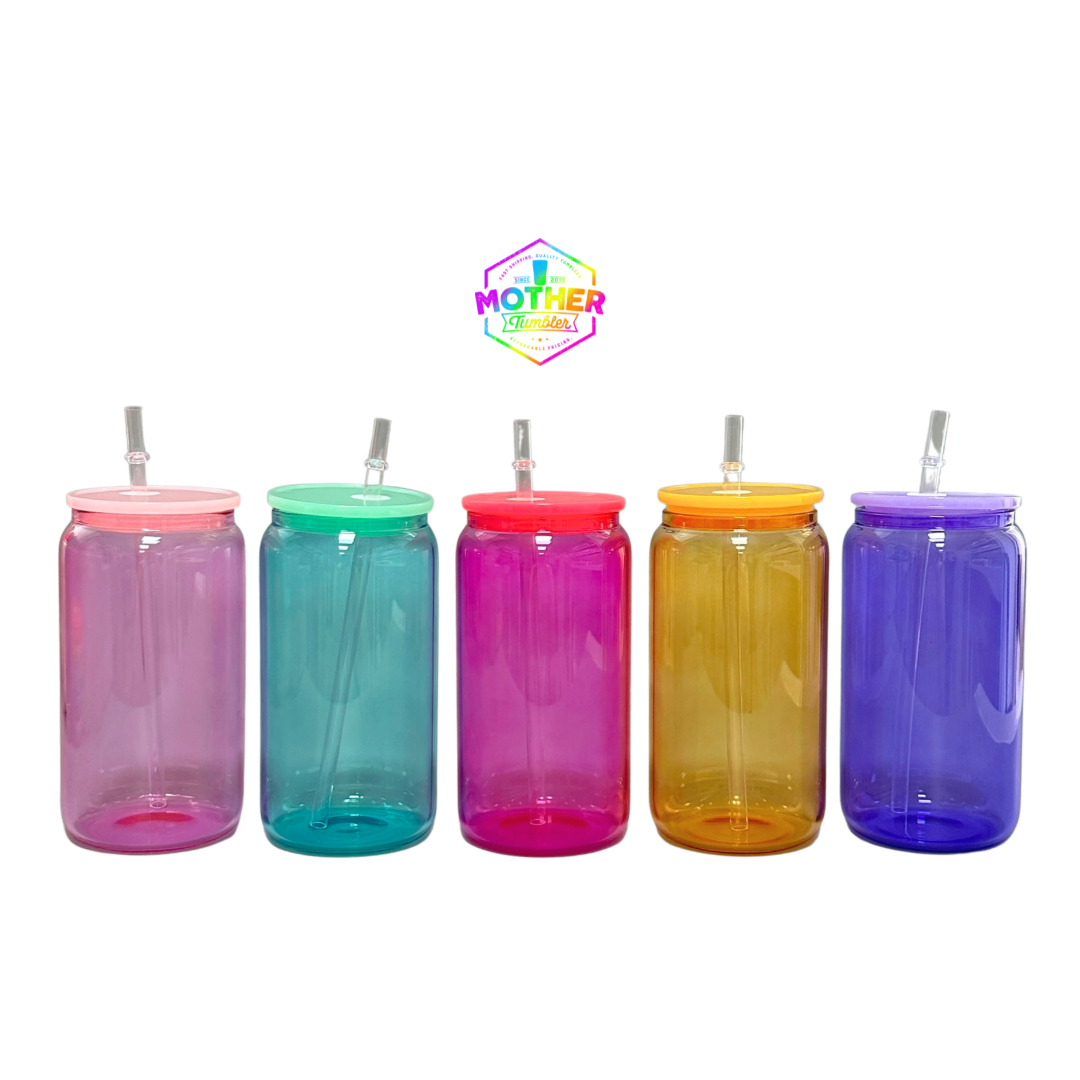 16oz Shimmer Sublimation Glass Tumbler - Mother Tumbler