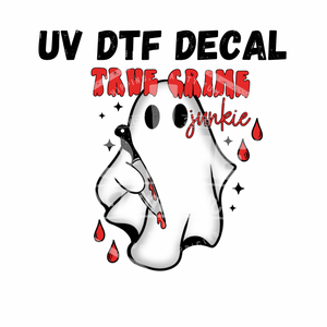 #136- True Crime Junkie- UV DTF 4in Decale