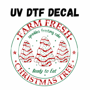 #129- Farm Fresh Christmas Trees- UV DTF 4in Decal