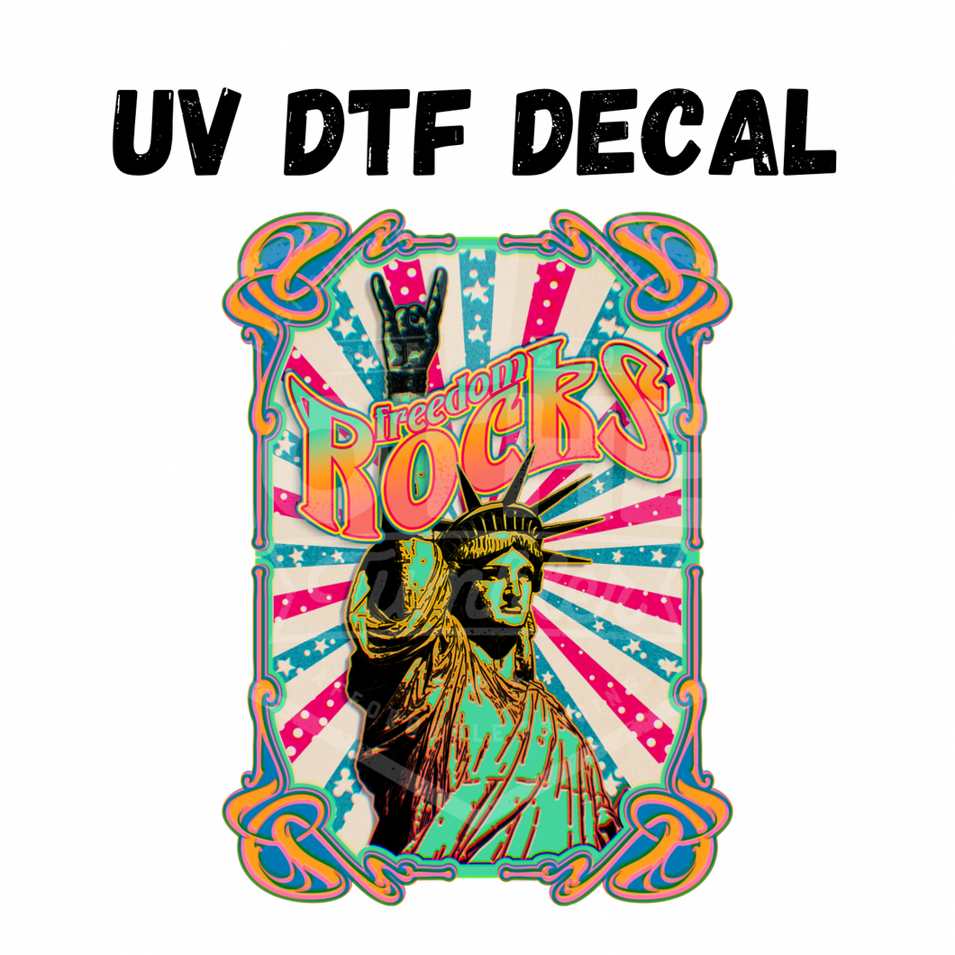 #107- Freedom Rocks- UV DTF 4in Decal