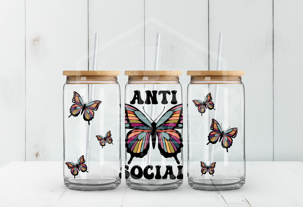 #051 - Anti-Social Butterfly - UV DTF Wrap