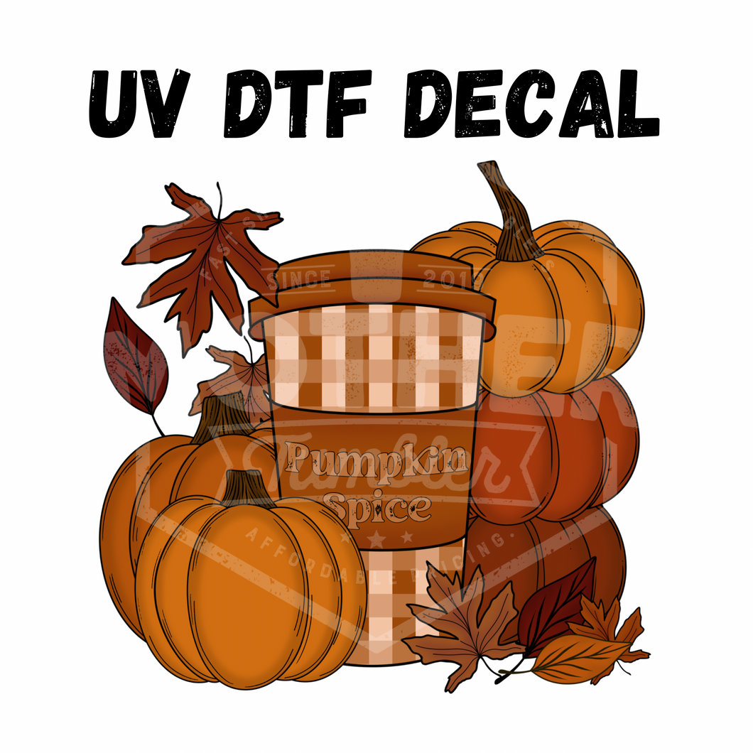 #020- Pumpkin Spice- UV DTF 3.5in Decal