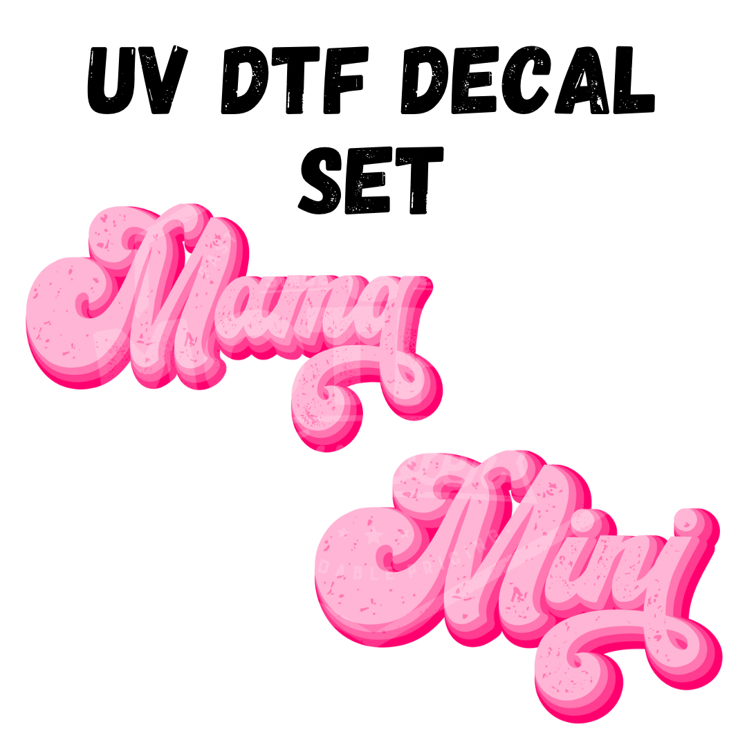 046 - Mama and Mini - UV DTF 3.5in Decal Twin Pack – Mother Tumbler
