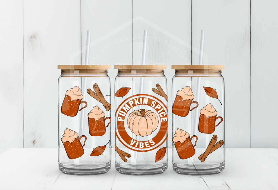 #005- Pumpkin Spice Vibes- UV DTF Wrap