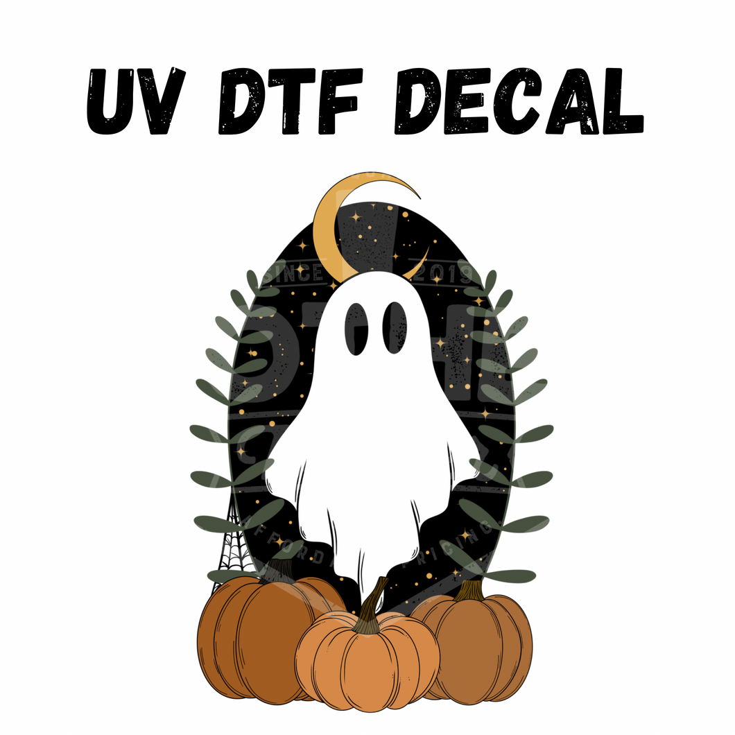 Ghost & Pumpkins UV DTF 3.5in Tumbler Decal