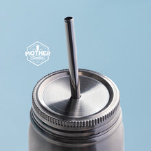 Load image into Gallery viewer, 17 ounce Mason Jar Stainless Steel Tumbler Lid and Straw