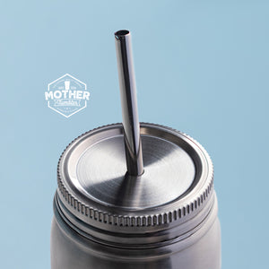 17 ounce Mason Jar Stainless Steel Tumbler Lid and Straw
