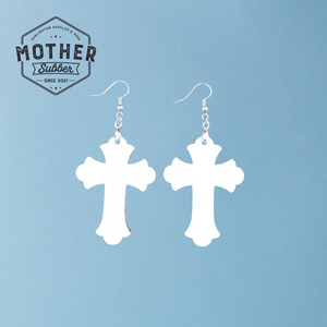Cross Wood Earrings - Mother Tumbler