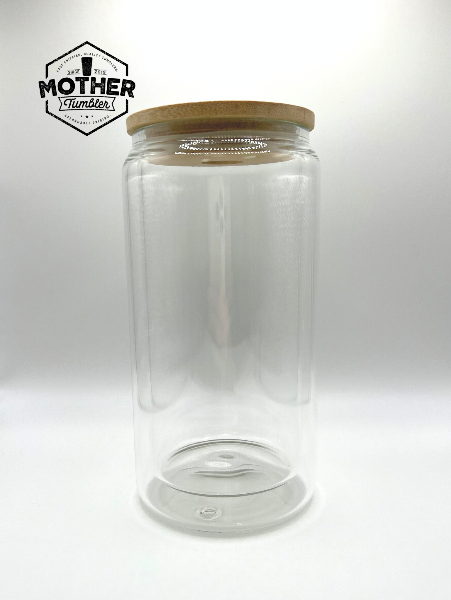 Glass Snow Globe Sublimation Tumbler w/Lid & Straw, Pre-drilled